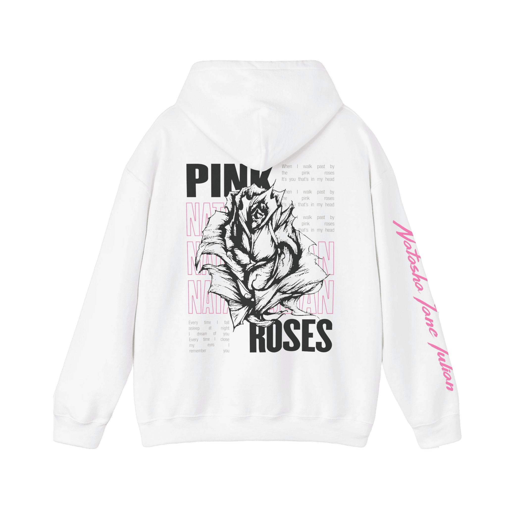 Pink Roses Hoodie Natasha Jane Julian